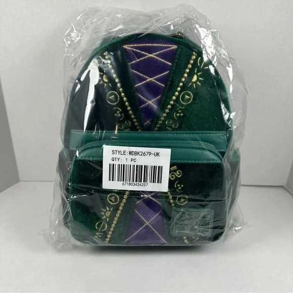 Loungefly Disney Hocus Pocus Winifred Sanderson Cosplay Mini Backpack Exclusive - Picture 7 of 11